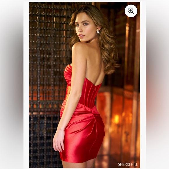 Sherri Hill Vibrant Red Dress - Picture 6 of 8